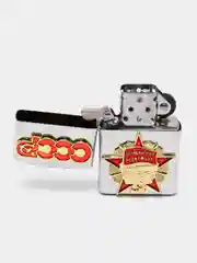 Красный бензиновая зажигалка "Октябрьская революция"