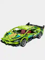 Зеленый конструктор "Гоночная машина Supercar", с инерционным механизмом