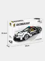 Разноцветный конструктор "Гоночная машина Supercar", с инерционным механизмом