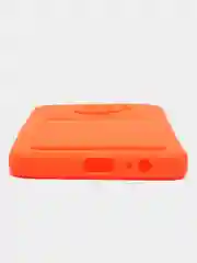 Оранжевый силиконовый чехол для Xiaomi Redmi Note 9 (Сяоми Ноут 9), с карманом для карт, прозрачный