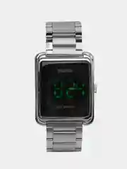 Серебряный мужские наручные цифровые Led часы Skmei 1505 в подарочной упаковке