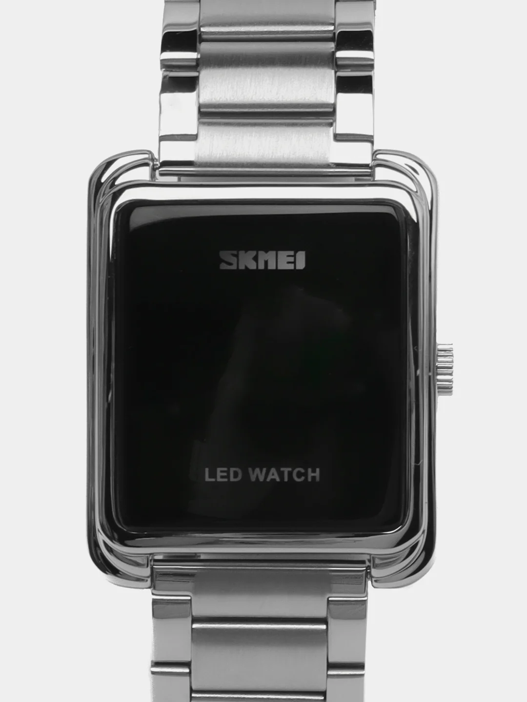 Серебряный мужские наручные цифровые Led часы Skmei 1505 в подарочной упаковке