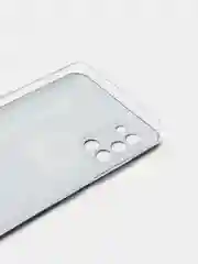 Хром силиконовый чехол на Samsung Galaxy A31 / Самсунг А31 прозрачный с рисунком, защита камеры