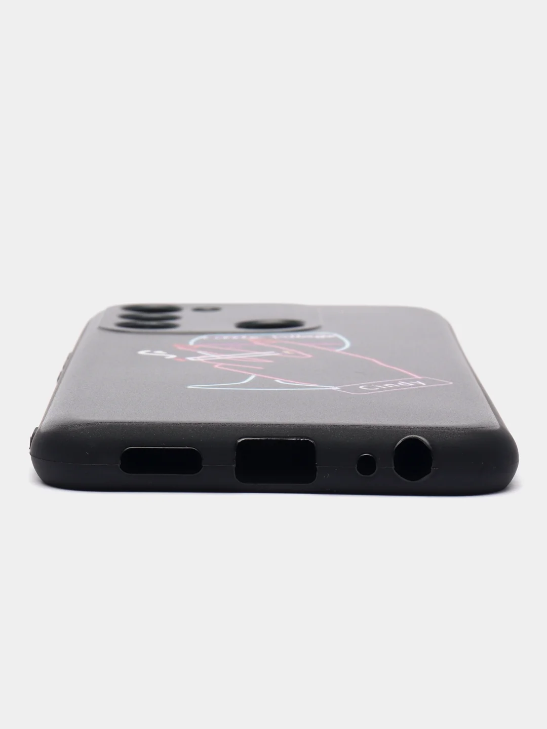 Голубой силиконовый чехол для Tecno Spark Go 2022/Spark 8C (Спарк 8С), с принтом, с рисунком