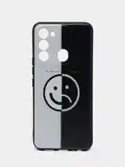 Золотистый хаки силиконовый чехол для Tecno Spark Go 2022/Spark 8C (Спарк 8С), с принтом, с рисунком