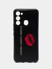 Синий силиконовый чехол для Tecno Spark Go 2022/Spark 8C (Спарк 8С), с принтом, с рисунком