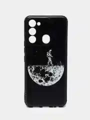 Мятный силиконовый чехол для Tecno Spark Go 2022/Spark 8C (Спарк 8С), с принтом, с рисунком