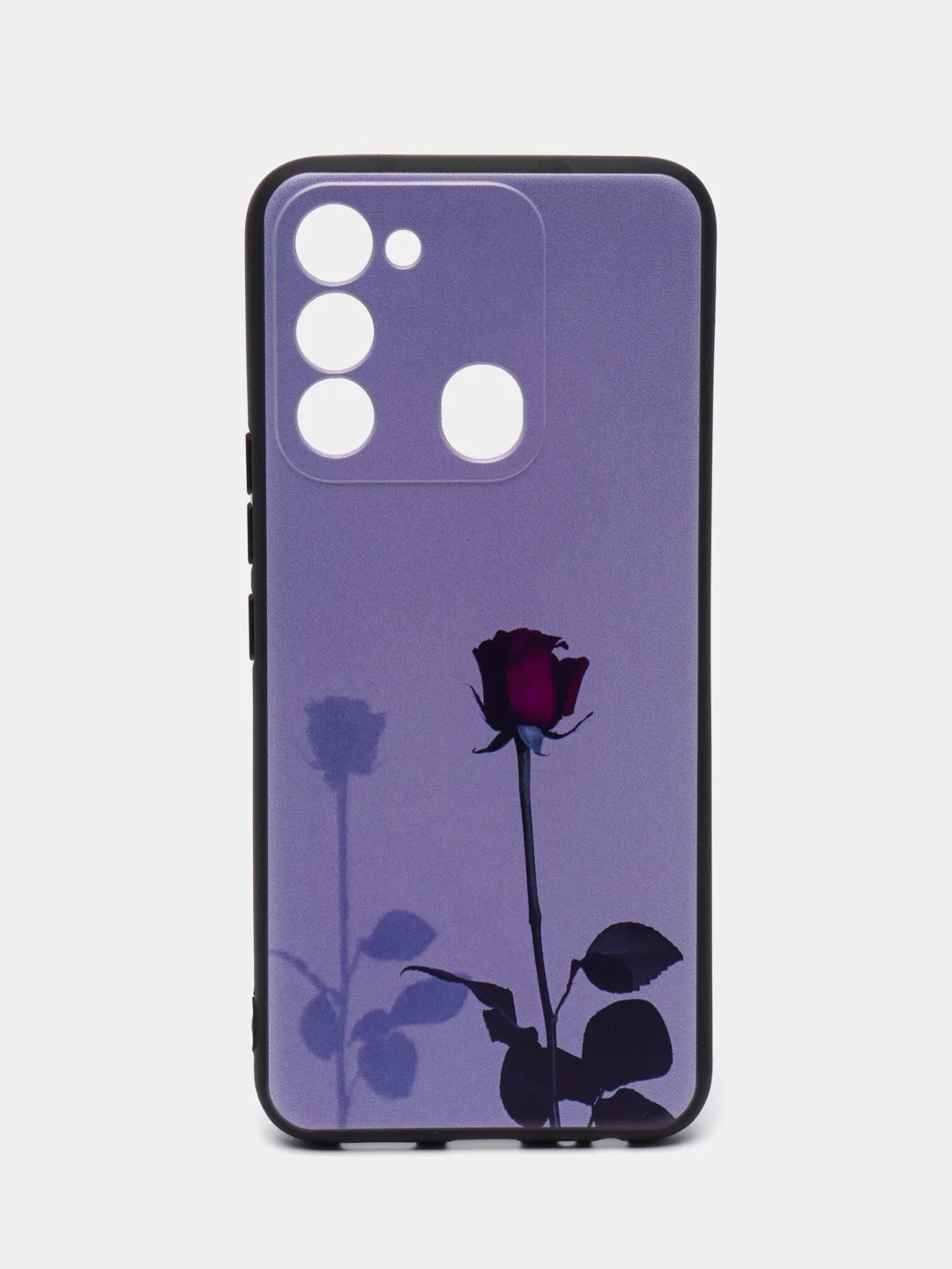 Серебряный силиконовый чехол для Tecno Spark Go 2022/Spark 8C (Спарк 8С), с принтом, с рисунком