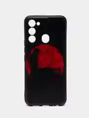 Сиреневый силиконовый чехол для Tecno Spark Go 2022/Spark 8C (Спарк 8С), с принтом, с рисунком