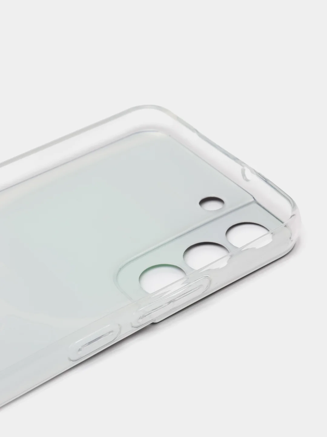 Угольный силиконовый чехол на Samsung Galaxy S22 / Самсунг S22 прозрачный с рисунком, защита камеры