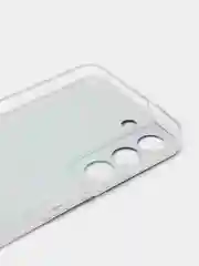 Угольный силиконовый чехол на Samsung Galaxy S22 / Самсунг S22 прозрачный с рисунком, защита камеры