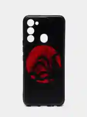 Синий меланж силиконовый чехол для Tecno Spark Go 2022/Spark 8C (Спарк 8С), с принтом, с рисунком