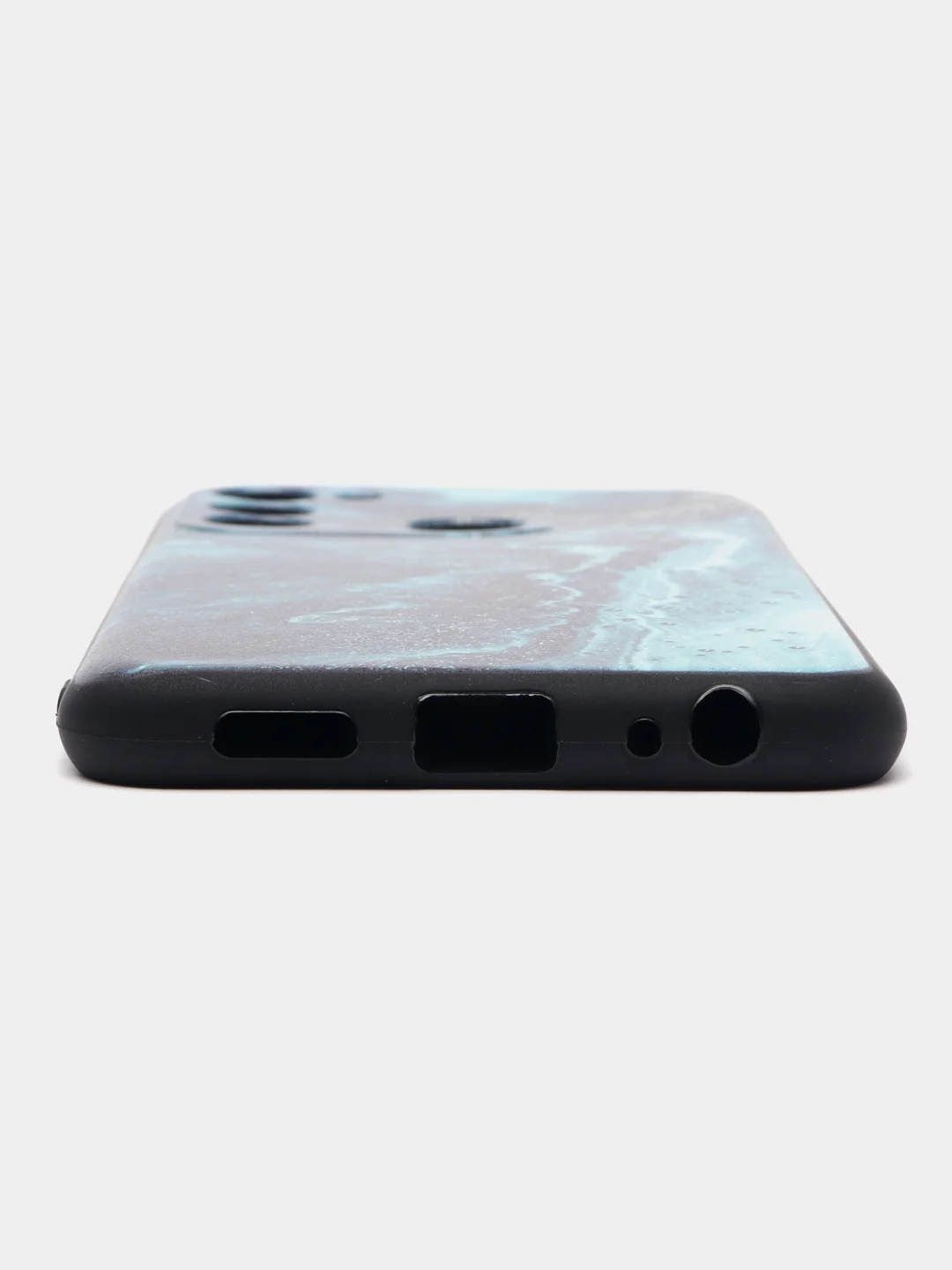 Тёмно-бирюзовый силиконовый чехол для Tecno Spark Go 2022/Spark 8C (Спарк 8С), с принтом, с рисунком