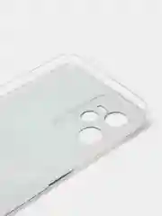 Угольный силиконовый чехол на Realme C35 / Реалми С35 прозрачный, с рисунком, защита камеры