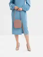 Пудровый сумка женская через плечо