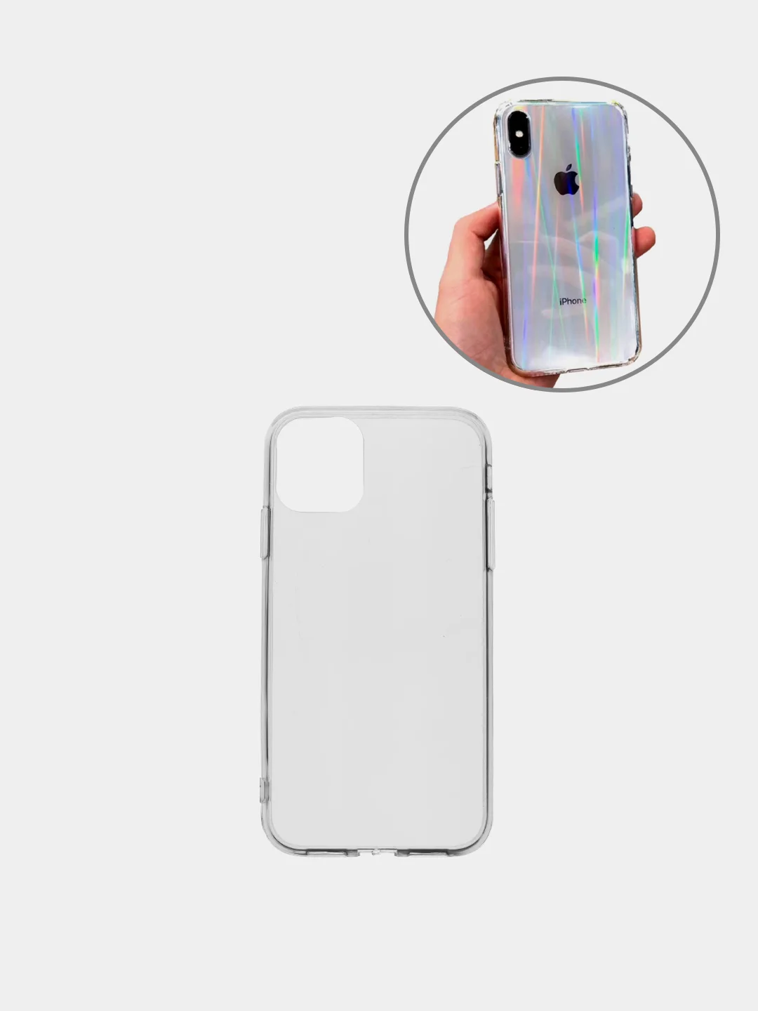 Чехол с бликами прозрачный iPhone Айфон 6s, 7, 8 Plus, SE, 20, X, XS, XR, 11 Pro Max, 12 Mini, 13, 14