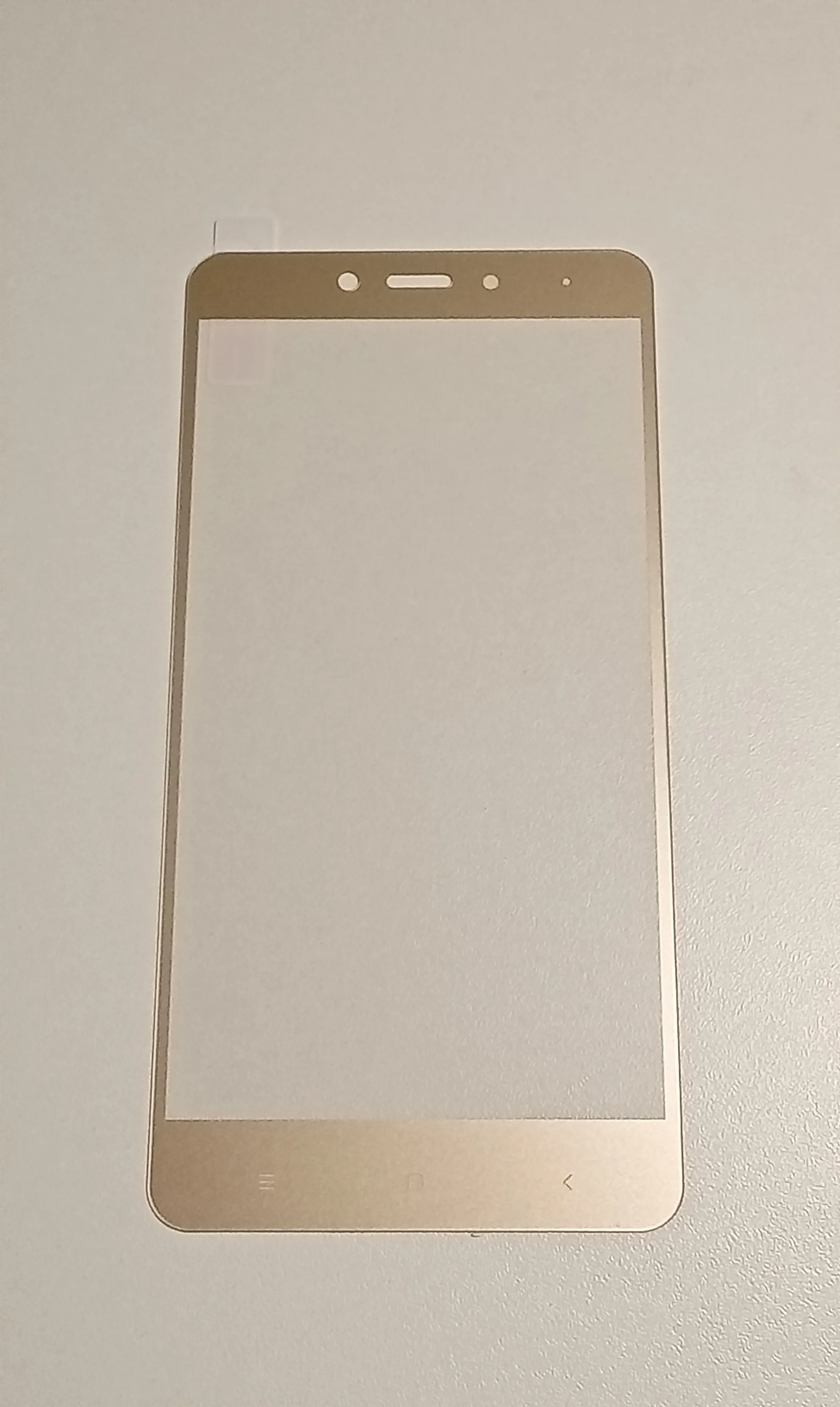 Золотой защитное стекло Redmi NOTE 4