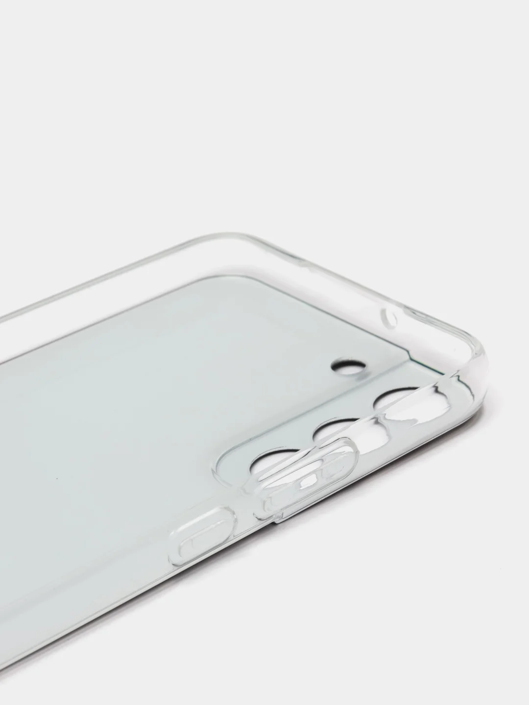 Черный чехол на Samsung Galaxy S22 Plus / Самсунг S22 Plus прозрачный, с рисунком, защита камеры