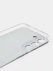 Черный чехол на Samsung Galaxy S22 Plus / Самсунг S22 Plus прозрачный, с рисунком, защита камеры
