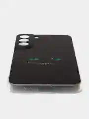 Черный чехол на Samsung Galaxy S22 Plus / Самсунг S22 Plus прозрачный, с рисунком, защита камеры