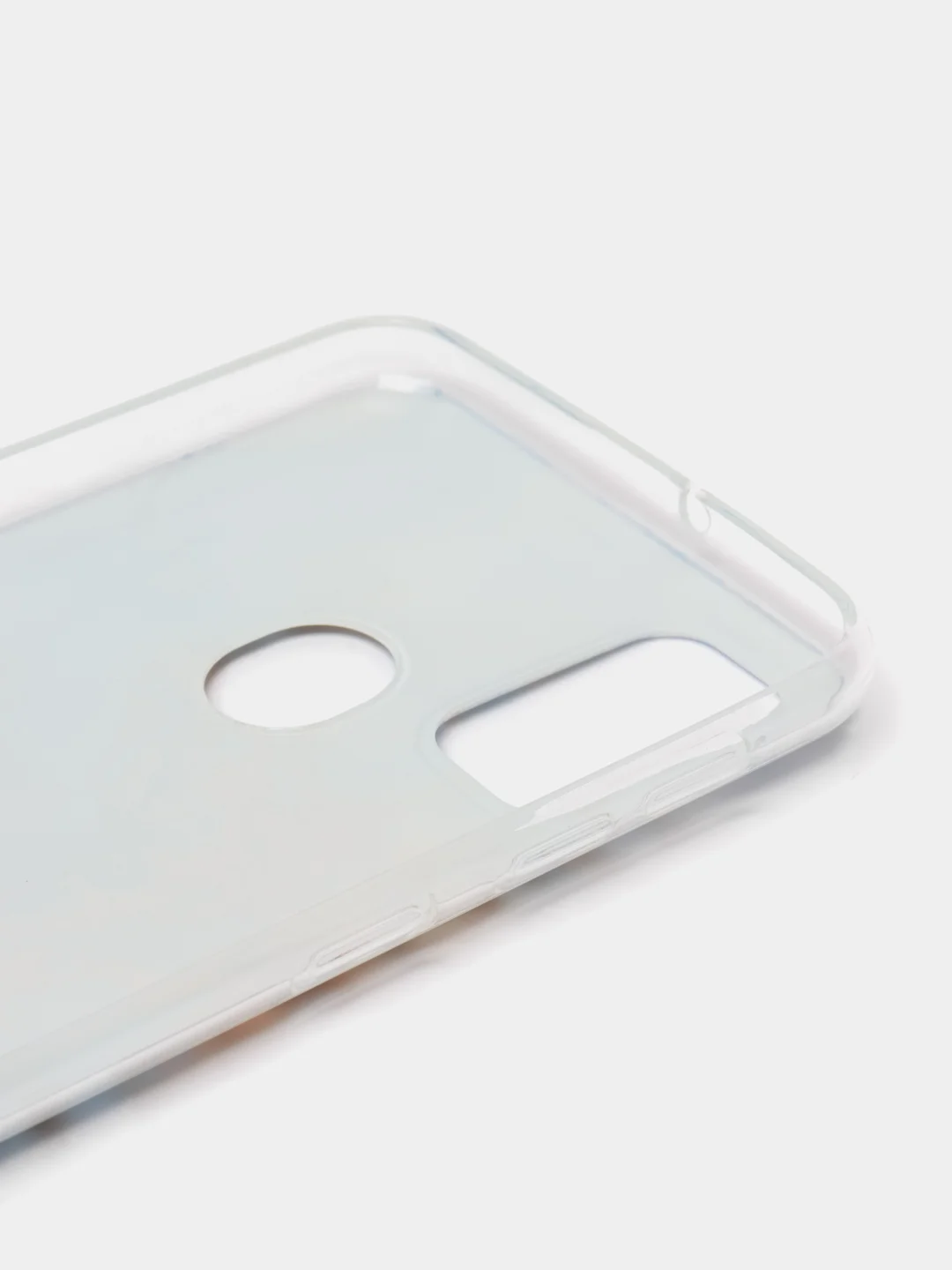 Голубой силиконовый чехол на Samsung Galaxy M21/M30s / Самсунг М21/М30s с рисунком, защита камеры