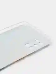 Голубой силиконовый чехол на Samsung Galaxy A31 / Самсунг А31 прозрачный с рисунком, защита камеры