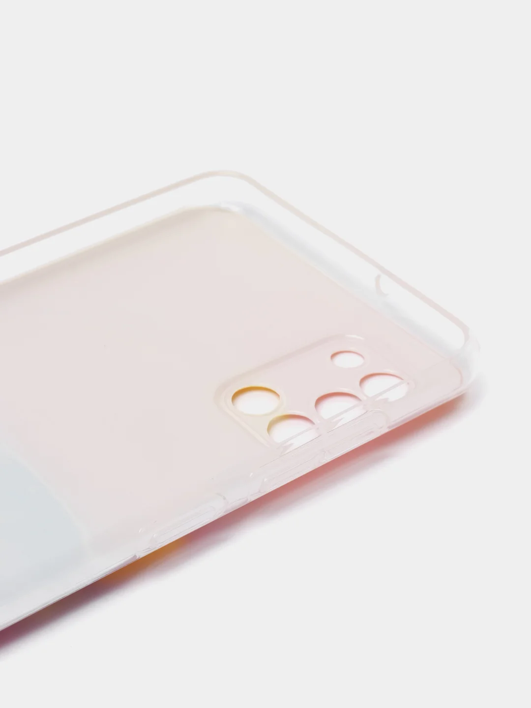Желтый силиконовый чехол на Samsung Galaxy A31 / Самсунг А31 прозрачный с рисунком, защита камеры
