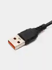 Черный usb кабель зарядный, 1.0м, DENMEN D06 2.4A, TypeC/MicroUSB/Lightning для Android и iPhone
