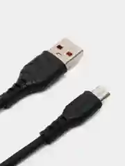 Черный usb кабель зарядный, 1.0м, DENMEN D06 2.4A, TypeC/MicroUSB/Lightning для Android и iPhone
