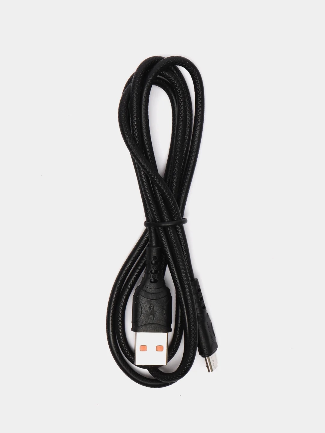 Черный usb кабель зарядный, 1.0м, DENMEN D06 2.4A, TypeC/MicroUSB/Lightning для Android и iPhone