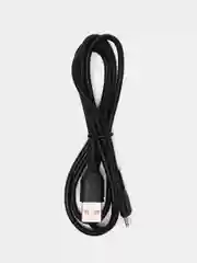 Черный usb кабель зарядный, 1.0м, DENMEN D06 2.4A, TypeC/MicroUSB/Lightning для Android и iPhone