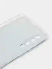Светло-синий силиконовый чехол на Huawei P30 / Хуавей P30 прозрачный, с рисунком, защита камеры
