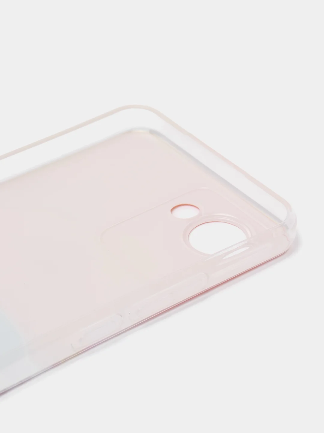 Желтый силиконовый чехол на Realme C30 / Реалми С30 прозрачный, с рисунком, защита камеры