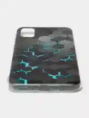 Бирюзовый силиконовый чехол на Samsung Galaxy M21/M30s / Самсунг М21/М30s с рисунком, защита камеры