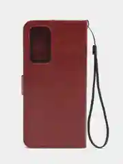 Багровый чехол-книжка с магнитной застежкой для Xiaomi 12 Lite (Сяоми 12 Лайт)