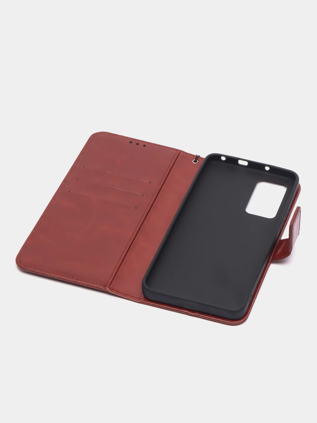 Багровый чехол-книжка с магнитной застежкой для Xiaomi 12 Lite (Сяоми 12 Лайт)