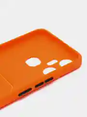Оранжевый чехол для Infinix Smart 6 Plus, с карманом для карт (Смарт 6 Плюс)