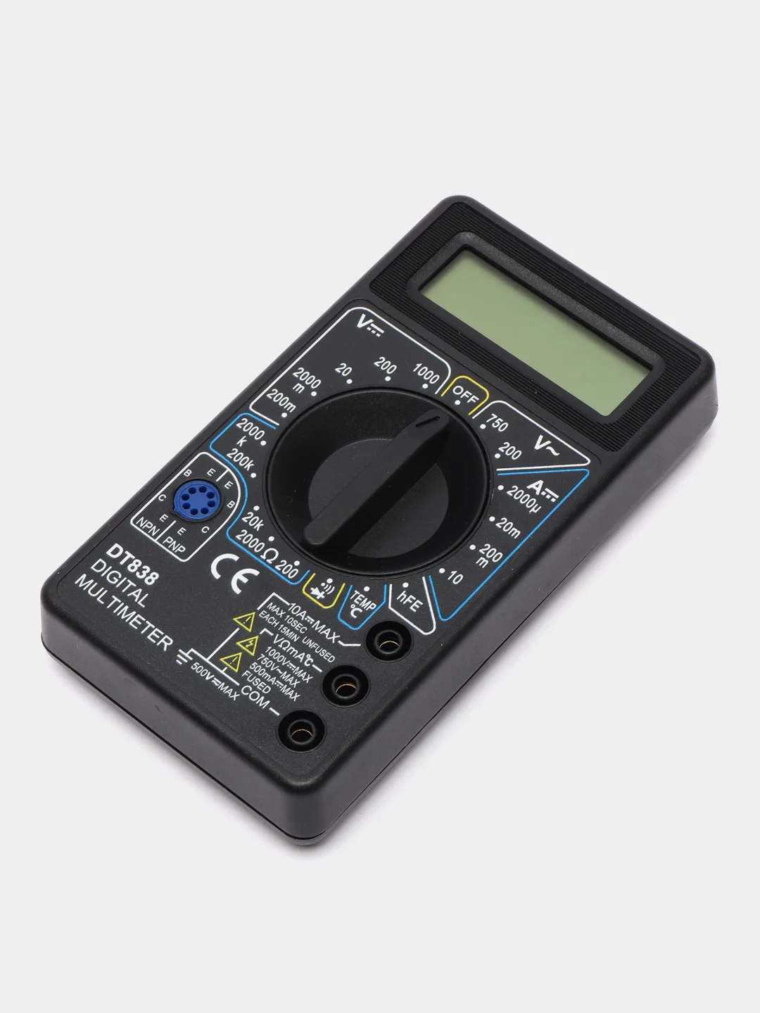 Мультиметр цифровой dt-838 с звуковой прозвонкой и батареей