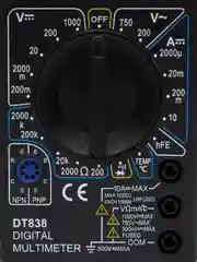 Мультиметр цифровой dt-838 с звуковой прозвонкой и батареей