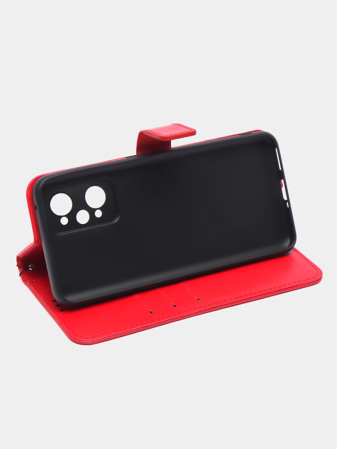 Красный чехол-книжка для Realme GT Neo 2 5G / GT Neo 2, с магнитной застежкой (Реалми ГТ Нео 2)