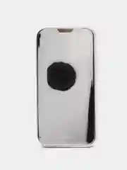 Серебряный чехол-книжка с прозрачным окном iPhone 7/8/SE(2020)/X/XS MAX/XR/11/11 PRO Max/12/12PRO