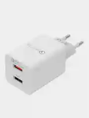 Белый блок питания 2USB 3 A + 2.1 A, зарядное устройство QC3.0 быстрая зарядка NC55QC