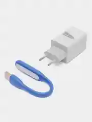 Белый блок питания 2USB 3 A + 2.1 A, зарядное устройство QC3.0 быстрая зарядка NC55QC
