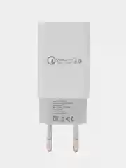 Белый блок питания 2USB 3 A + 2.1 A, зарядное устройство QC3.0 быстрая зарядка NC55QC