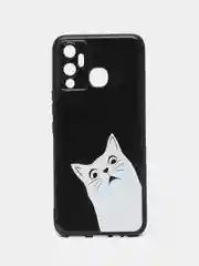 Бронзовый силиконовый чехол для Infinix HOT 12 PLAY NFC, с принтом, с рисунком (Хот 12 Плей)
