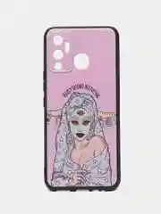 Приглушённый хаки силиконовый чехол для Infinix HOT 12 PLAY NFC, с принтом, с рисунком (Хот 12 Плей)