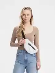 Белый сумка поясная с цепочкой, сумка на пояс, сумка через плечо, женская, мужская