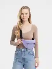 Фиолетовый сумка поясная с цепочкой, сумка на пояс, сумка через плечо, женская, мужская