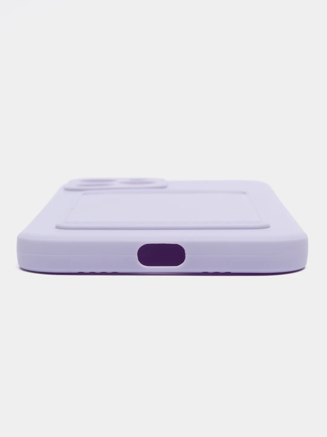 Лавандовый силиконовый чехол для Apple iPhone 12 Pro Max,(Айфон 12про макс), с карманом для карт
