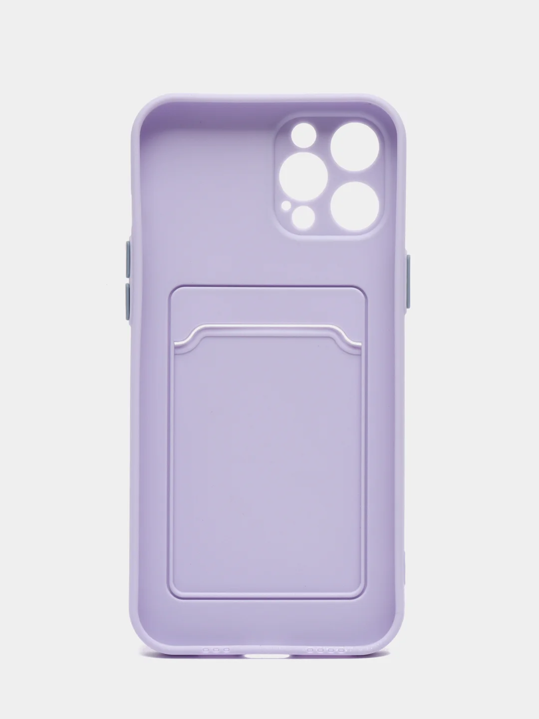 Лавандовый силиконовый чехол для Apple iPhone 12 Pro Max,(Айфон 12про макс), с карманом для карт